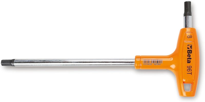 Beta 96T Metric T-Handle Hex Key Wrench Set of 6 (2-6mm) | High Torque Ergonomic Allen Wrench with Dual Hex Tips | Drop Prevention Hole | Industrial Strength | Made in Italy - Image 2